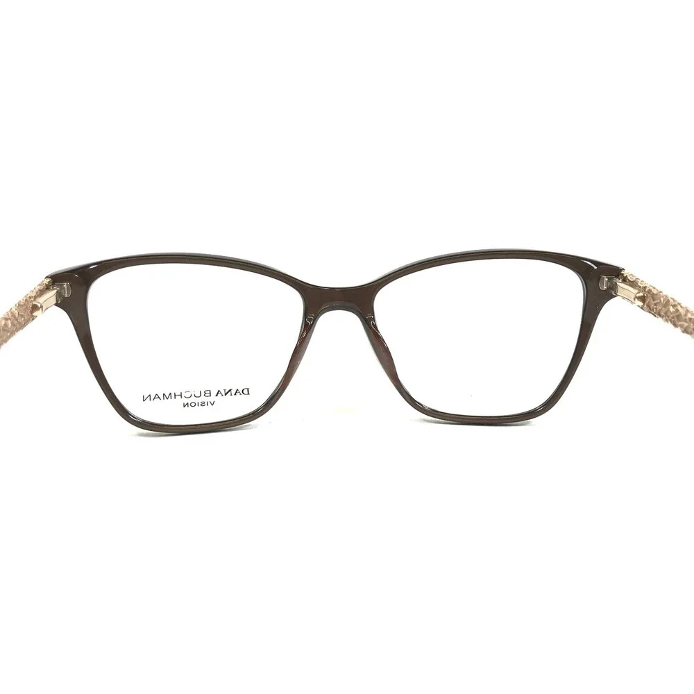 Dana Buchman Eyeglasses Frames Fauve BR Brown Gold Cat Eye 51-16-135